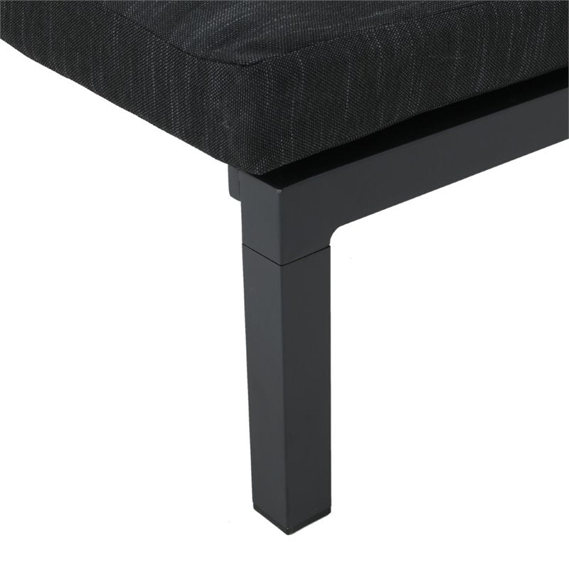 12-Piece Outdoor Aluminum Sectional Sofa Set in Black B56457