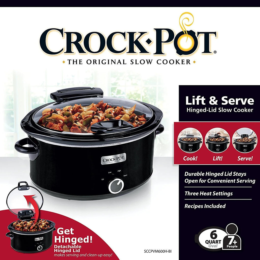 6-qt. Oval Slow Cooker, Black Y4549