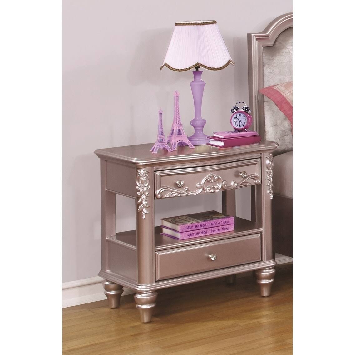 Metallic Lilac Nightstand E567