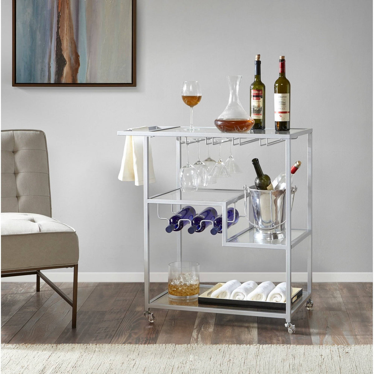 Silver Bar Cart Z72685