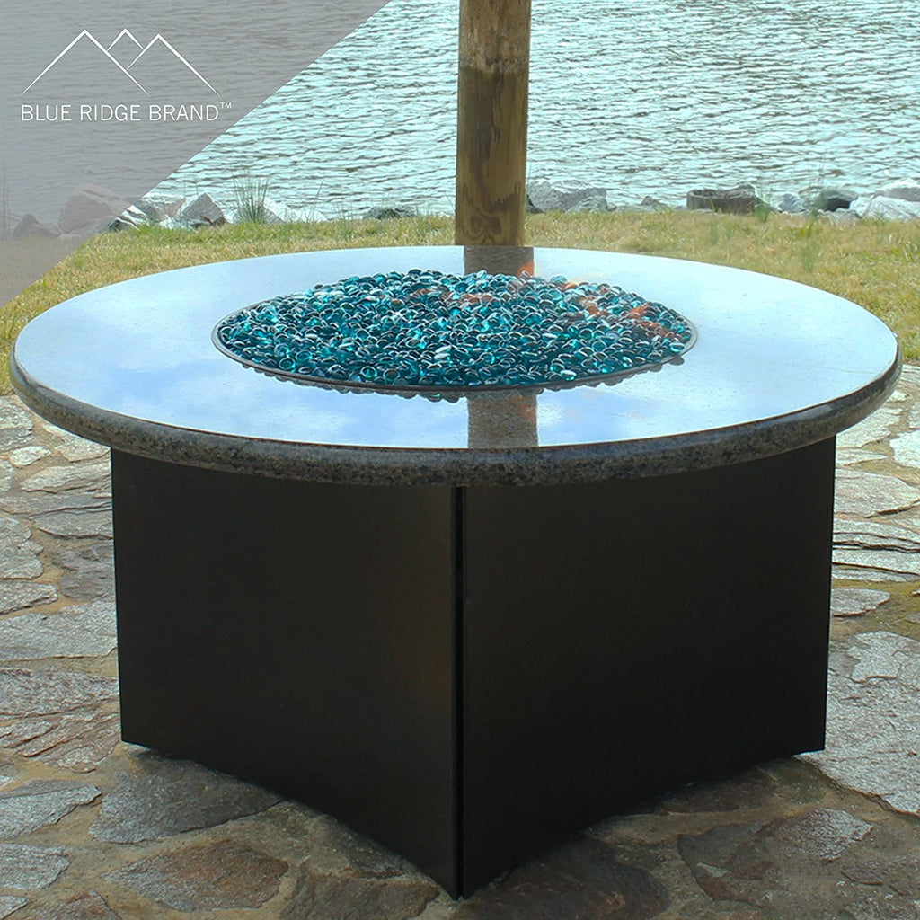 Aqua Blue Reflective Fire Glass Beads 3/4" T8565