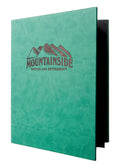 4¼ x 14 Deep Green Plush Casebound Menu Q586586