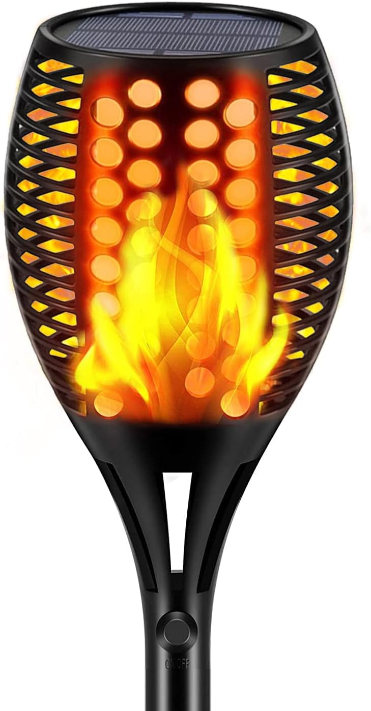 Solar Torch Lights, Waterproof Outdoor Dancing Flames Garden Lights, 43 96 LED O536