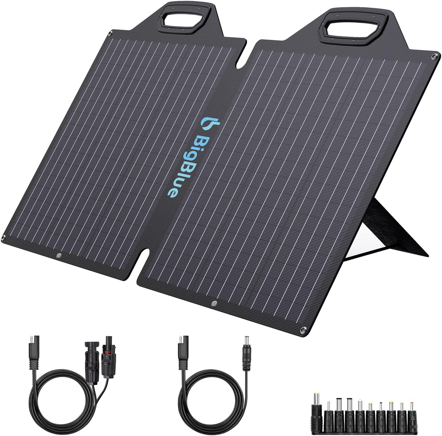 100W ETFE Portable Solar Panel Charger with Kickstands, IP65 Waterproof, SAE and MC4 Cable I381532