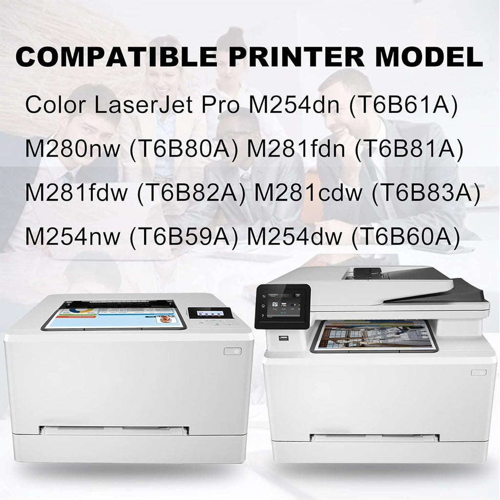 4 Pack CF500X CF501X CF502X CF503X Toner Cartridge for HP M254 M281 Printer B9722