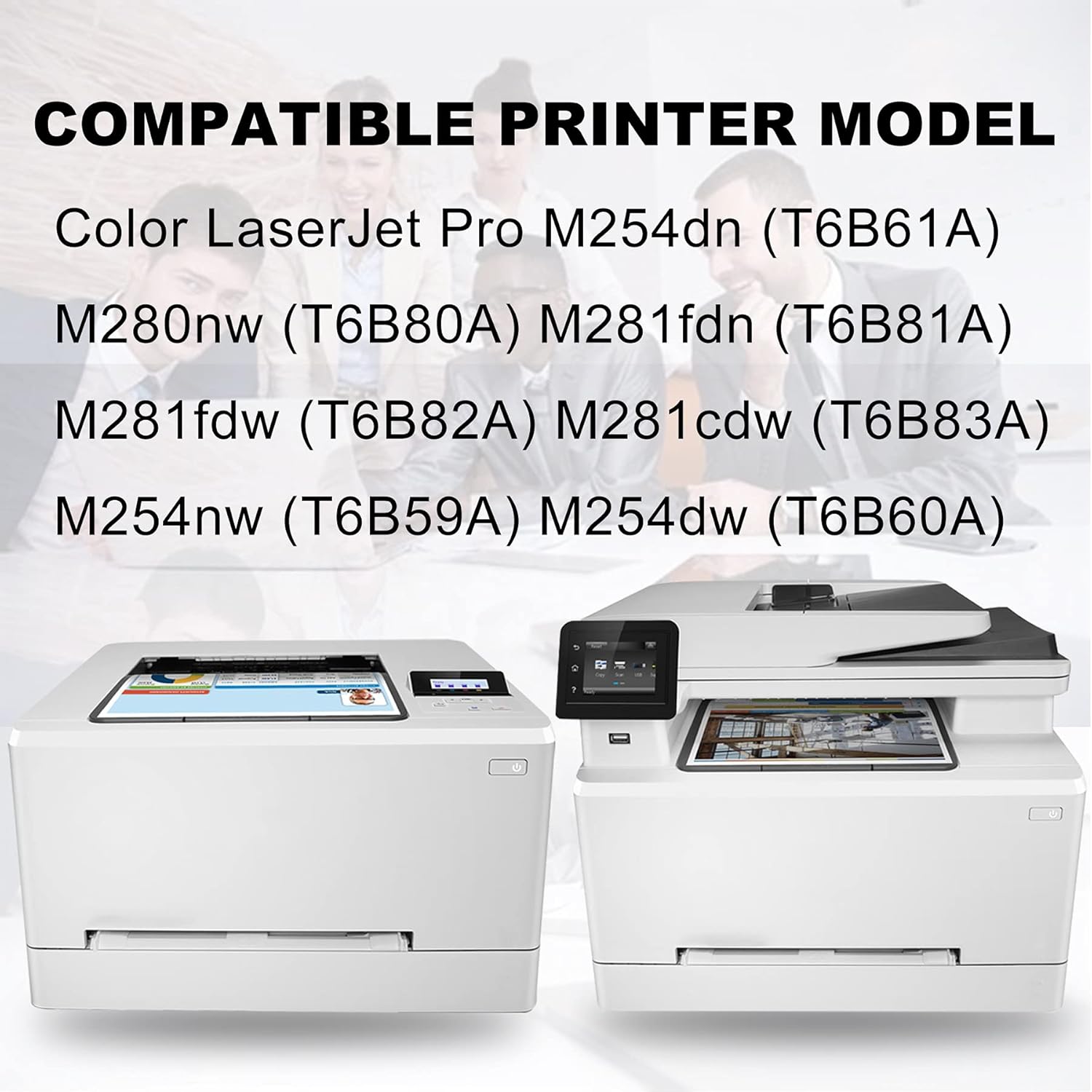4 Pack CF500X CF501X CF502X CF503X Toner Cartridge for HP M254 M281 Printer B9722