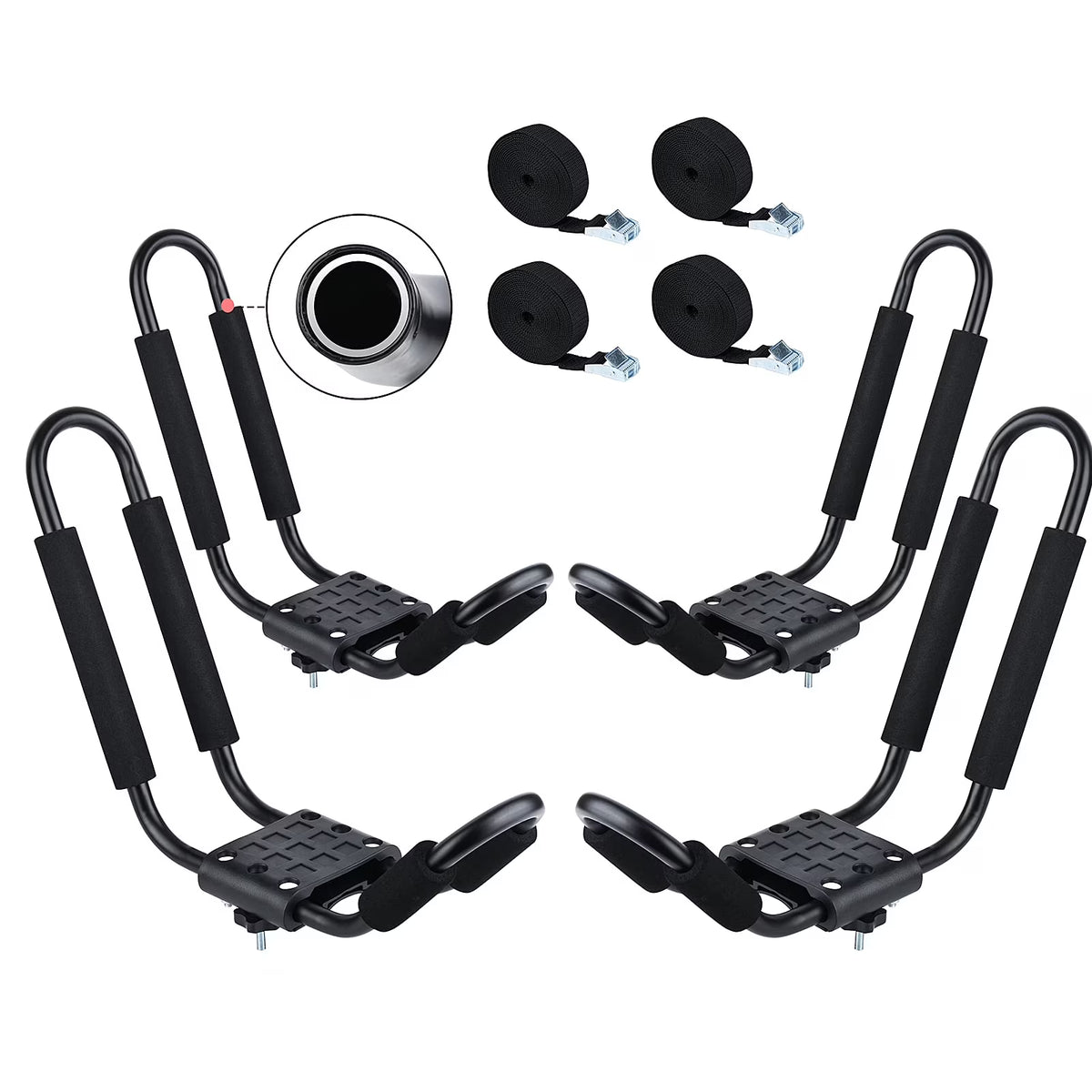 Kayak Roof Rack with 4 Ropes G416371