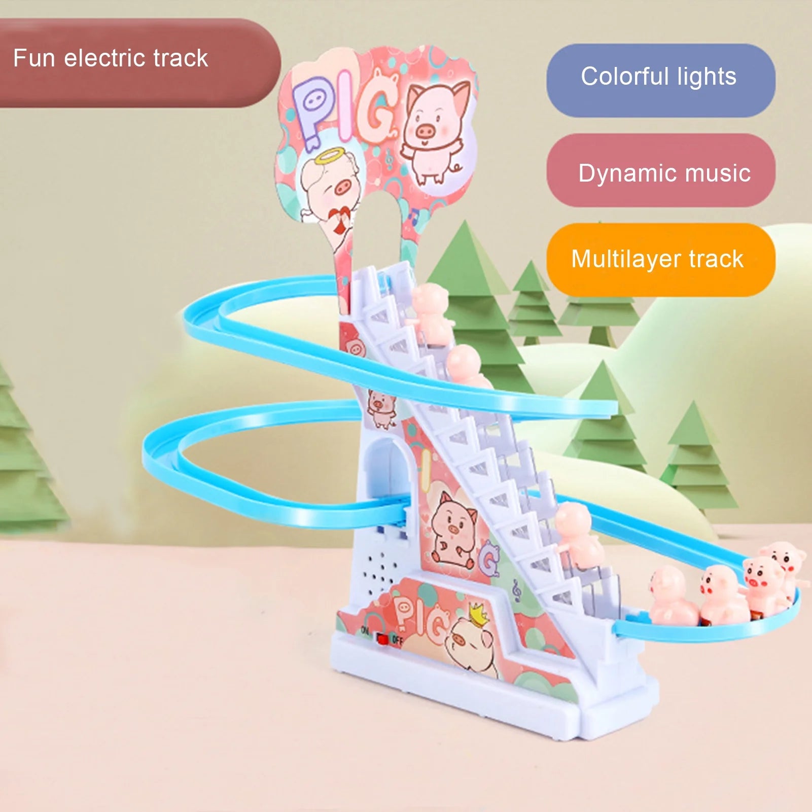 Roller Coaster Piggy Track Toy L48949