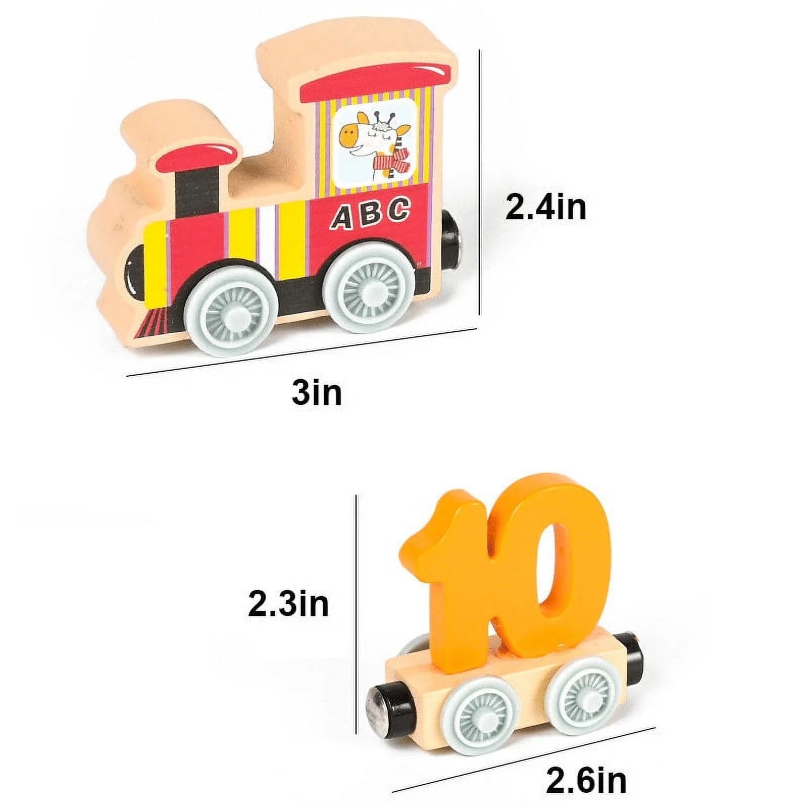 Wooden Magnetic Train Building Blocks Puzzle Toys U319354