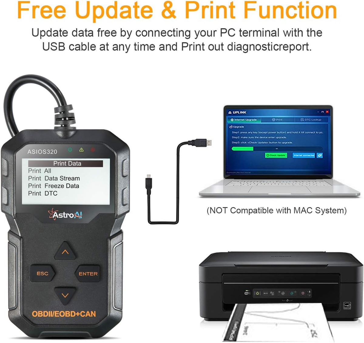 Black OBD2 Scanner Car Diagnostic Tool H406