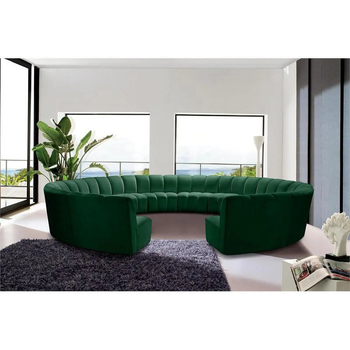 Green Velvet Modular Sectional K802