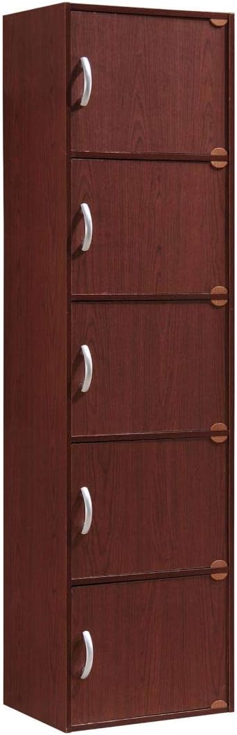 Black 5-Shelf Bookcase Cabinet H11546