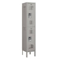 12x22 Wide Double Tier Vented Metal Locker Gray P6766