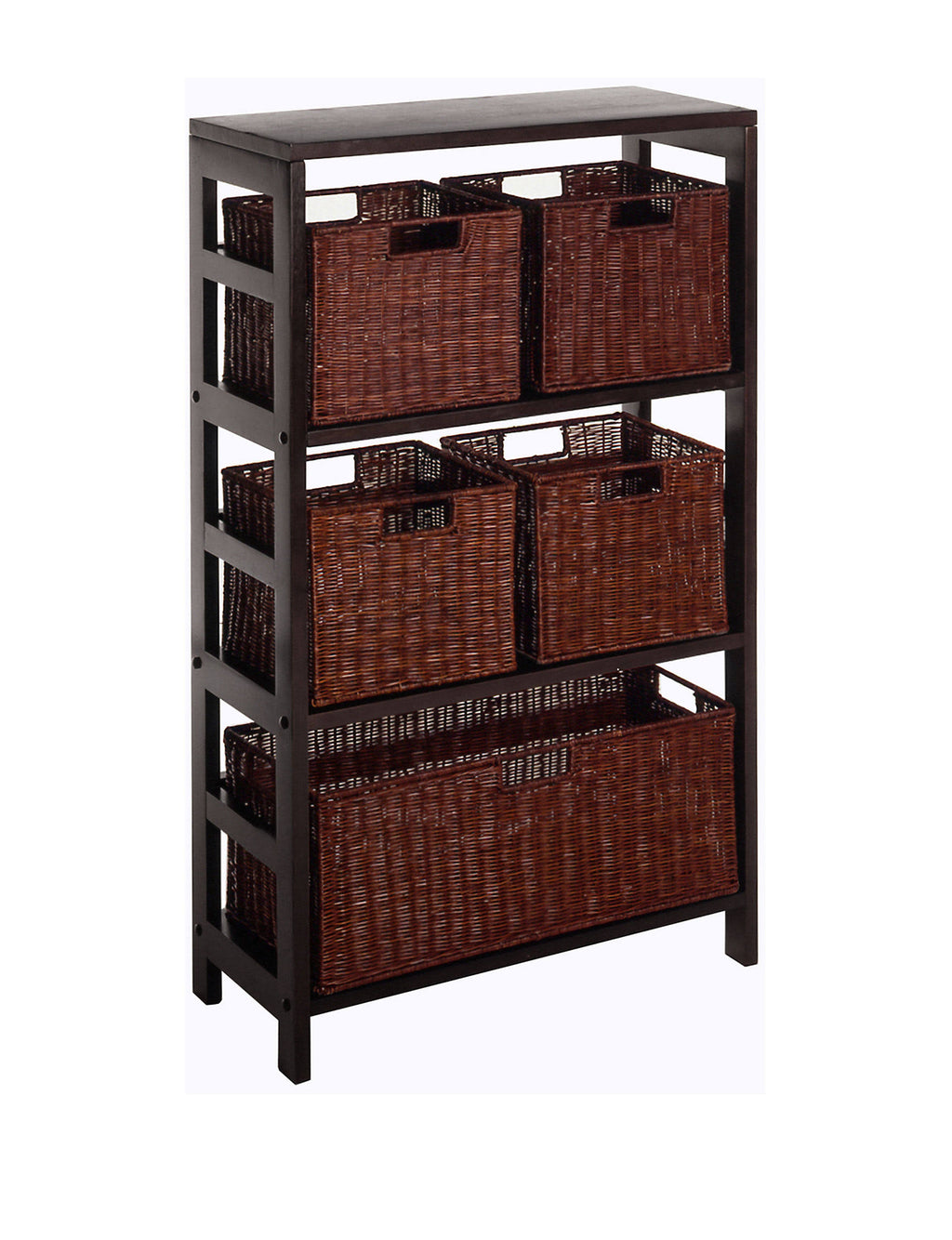 6pc Shelf and Baskets 4 Small 1 Large H363732