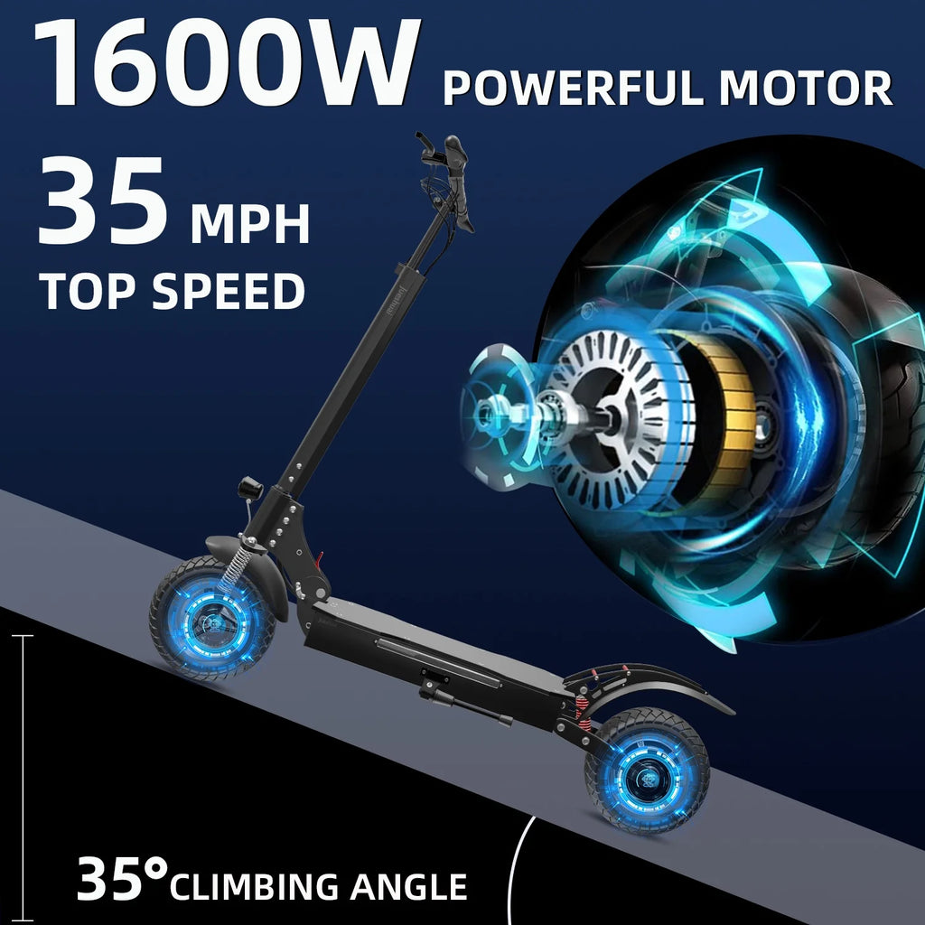 Electric Scooter with 10" Pneumatic Tire, 1600W Motor, 40 Miles Range G418533