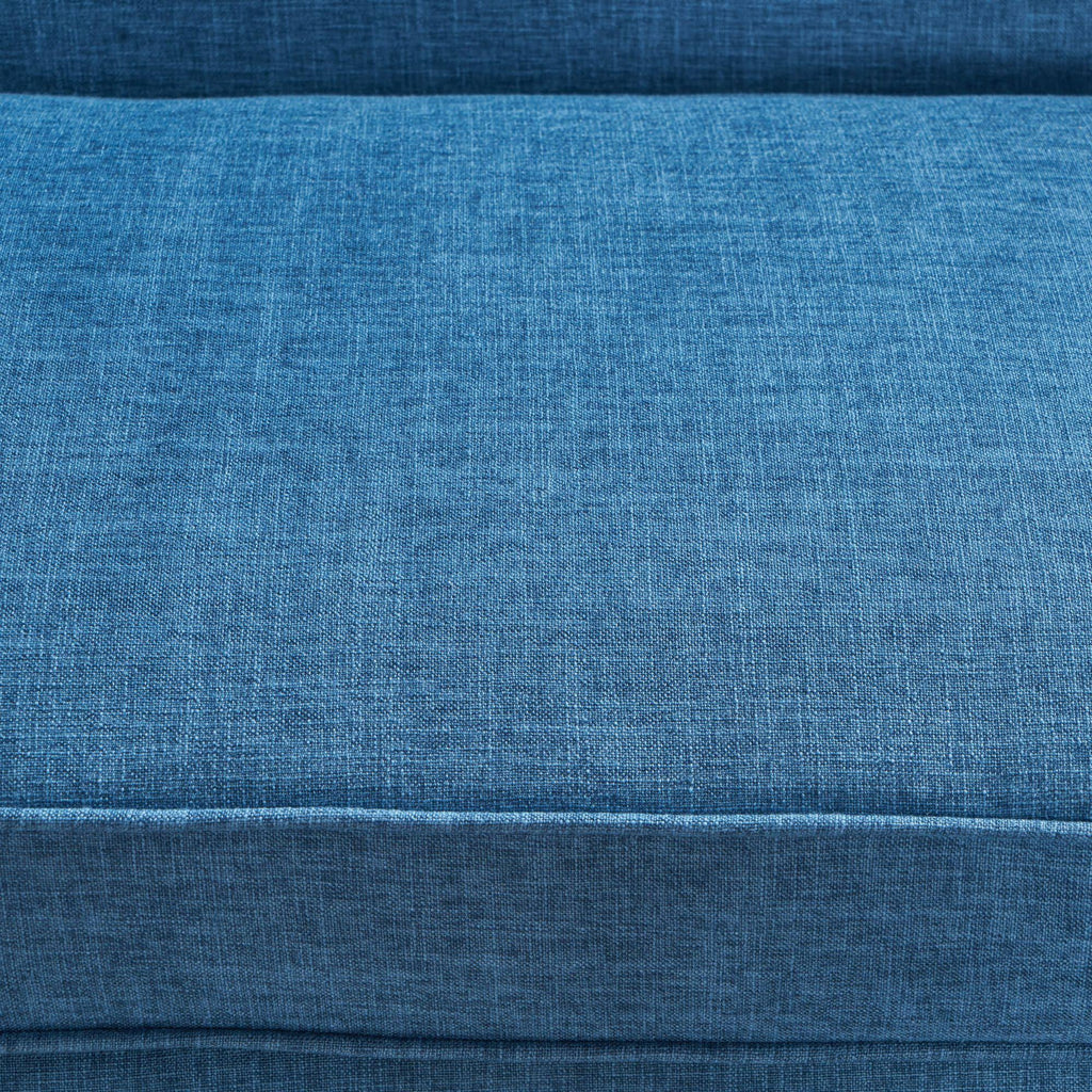 Blue and Brown Contemporary Rectangular Loveseat K921