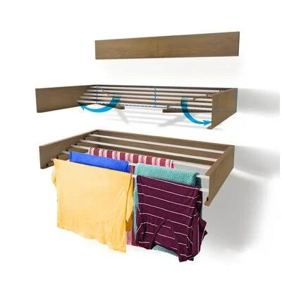 Wall-Mounted Drying Rack Wood Look C34799