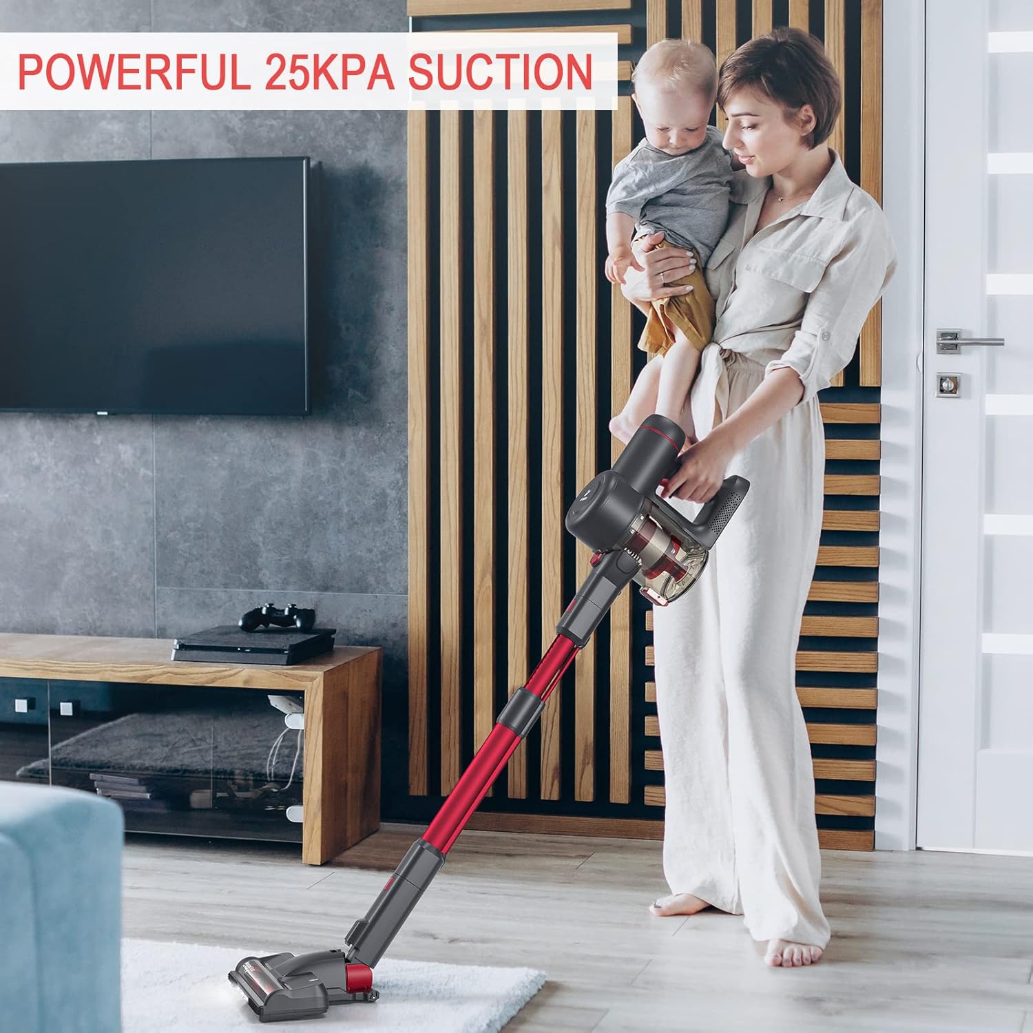 250W 25000PA Stick Vacuum Cleaner with 2200mAh Battery G9126