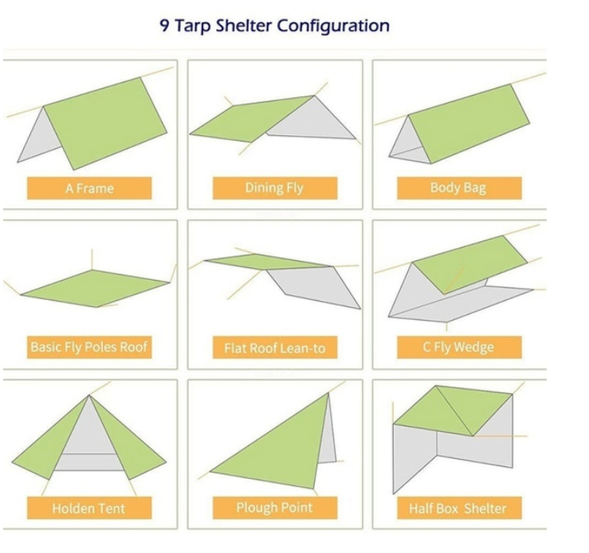 10x10 ft Waterproof Camping Tarp M60935
