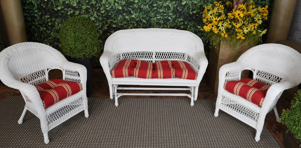 Assorted Red U-Shape Cushion Set Outdoor Seating Cushions (3 Pieces) Q472