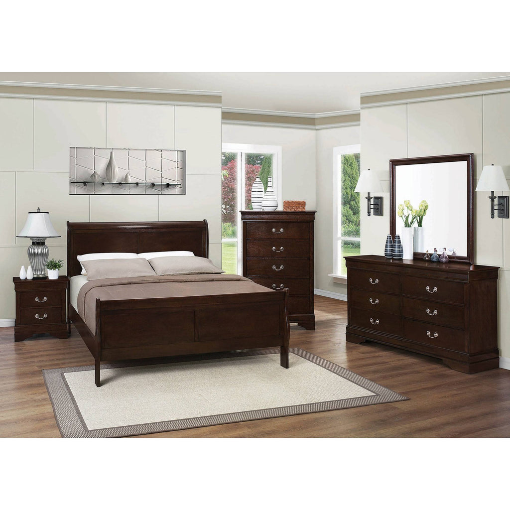 Twin Sleigh Bed Cappuccino T647