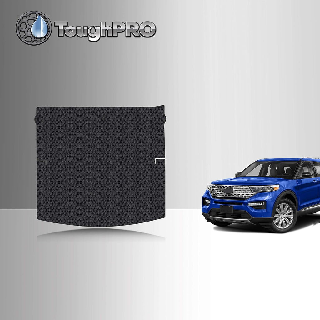 Black Rubber Cargo Trunk Mats for Ford Explorer 2020 2021 2022 Y68210