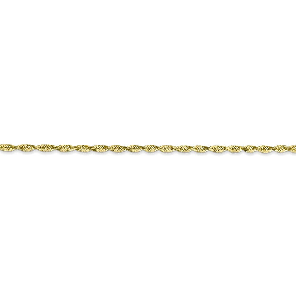 10kt Yellow Gold 1.8mm Diamond-Cut Lightweight Rope Chain 16 inch F476