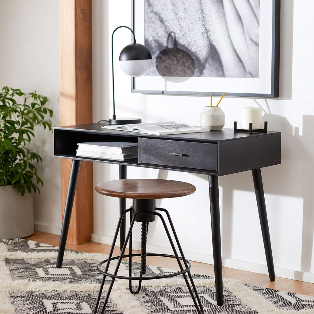 Black 1-Drawer Writing Desk E814445