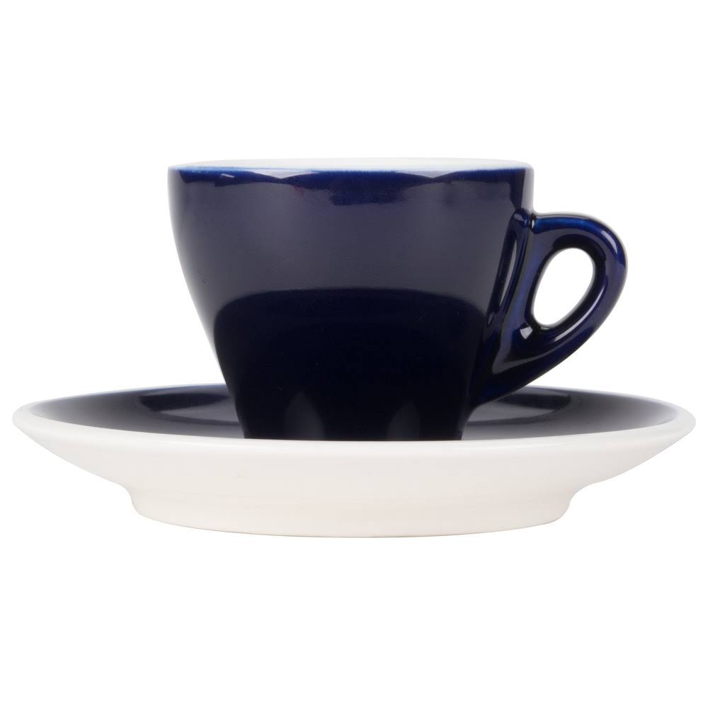 3.5 oz Blue Espresso Cup with Saucer - 48/Case U256