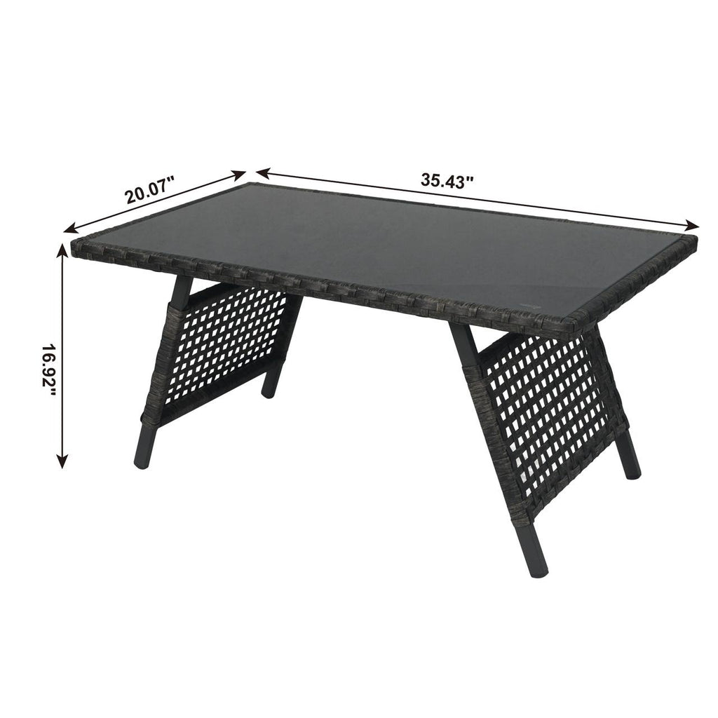4Pcs Outdoor Patio Wicker Furniture Set I2581
