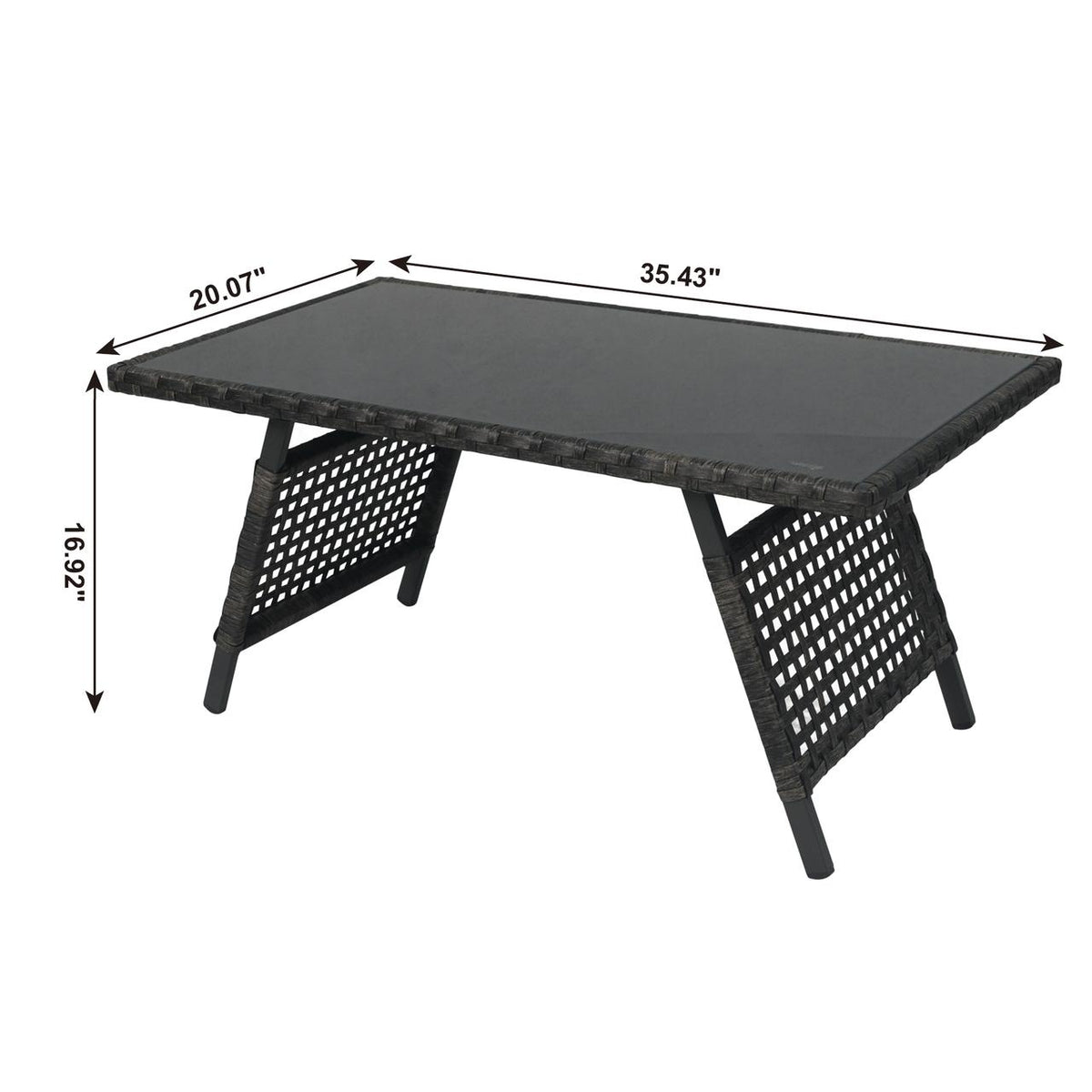 4Pcs Outdoor Patio Wicker Furniture Set I2581