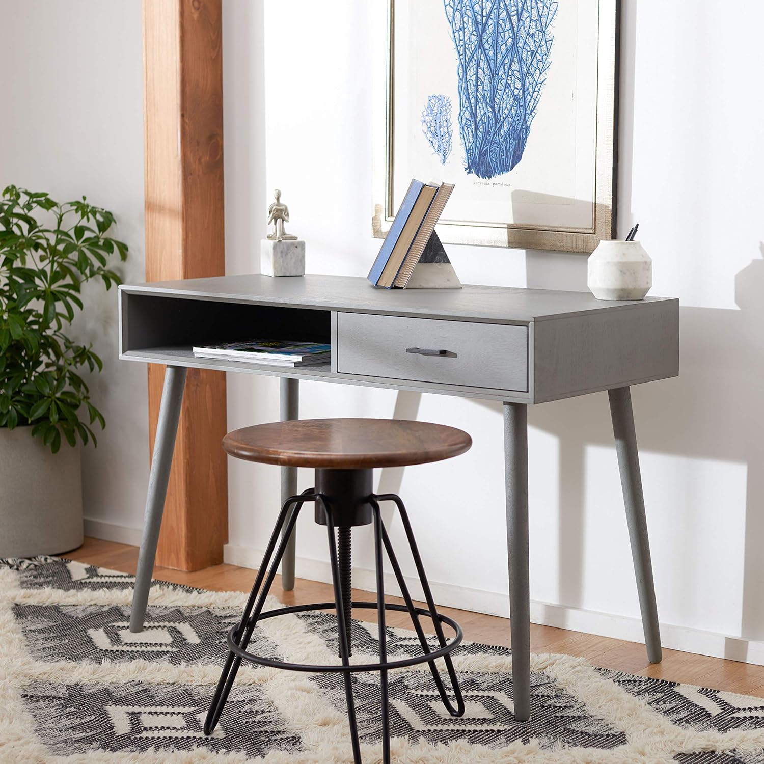 Black 1-Drawer Writing Desk E814445