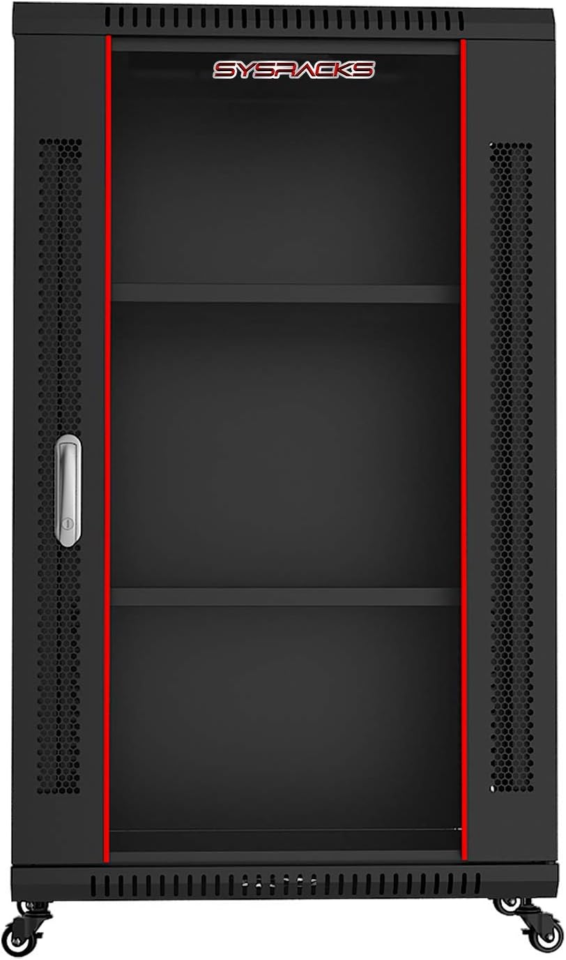 Locking Wall Mount Server Rack Cabinet 18U 24-Inch Deep G578630