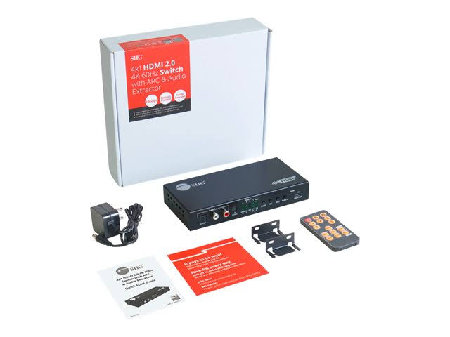 4x1 HDMI 2.0 4K 60Hz Switch with ARC Audio Extractor Q791