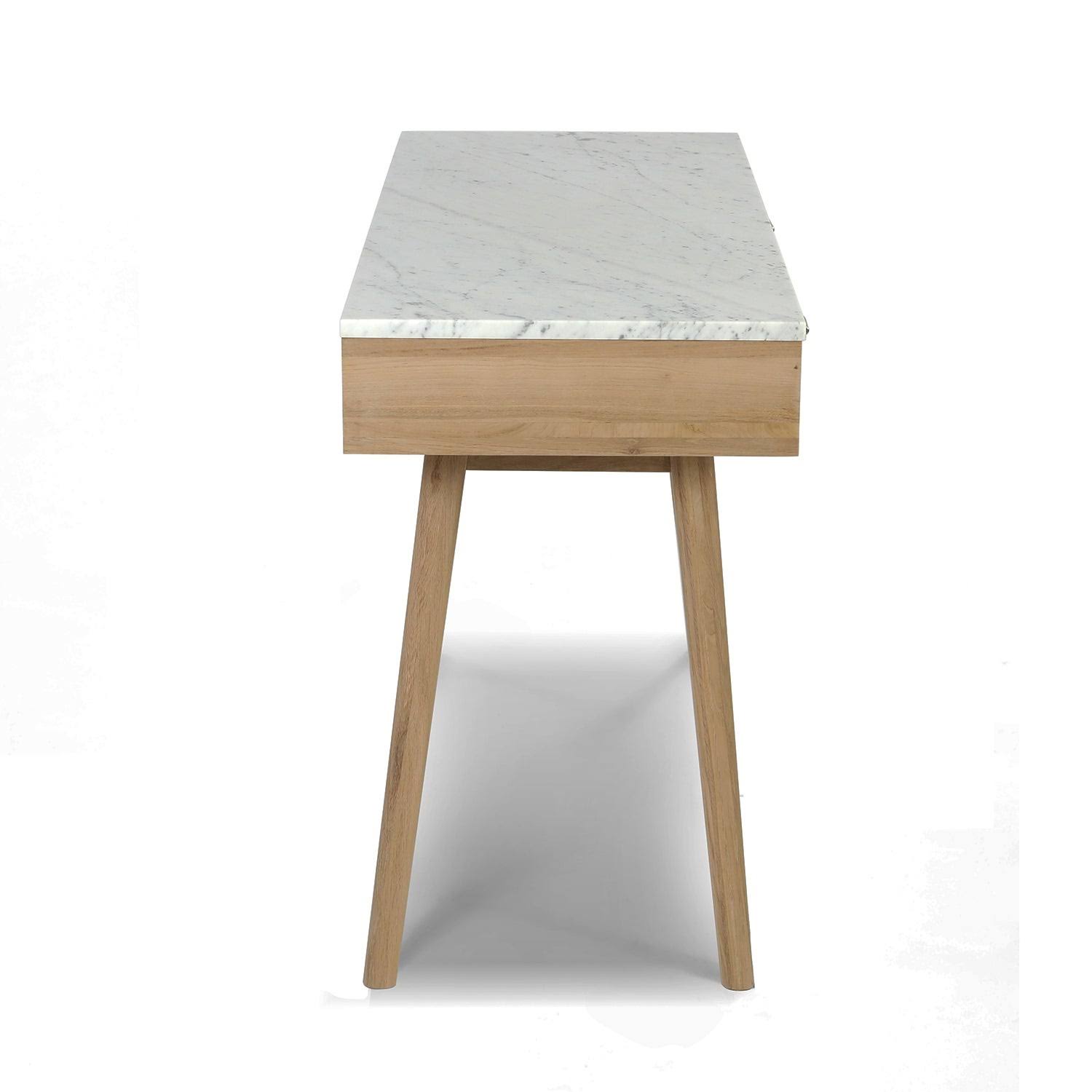 Black Marble White Writing Desk V277