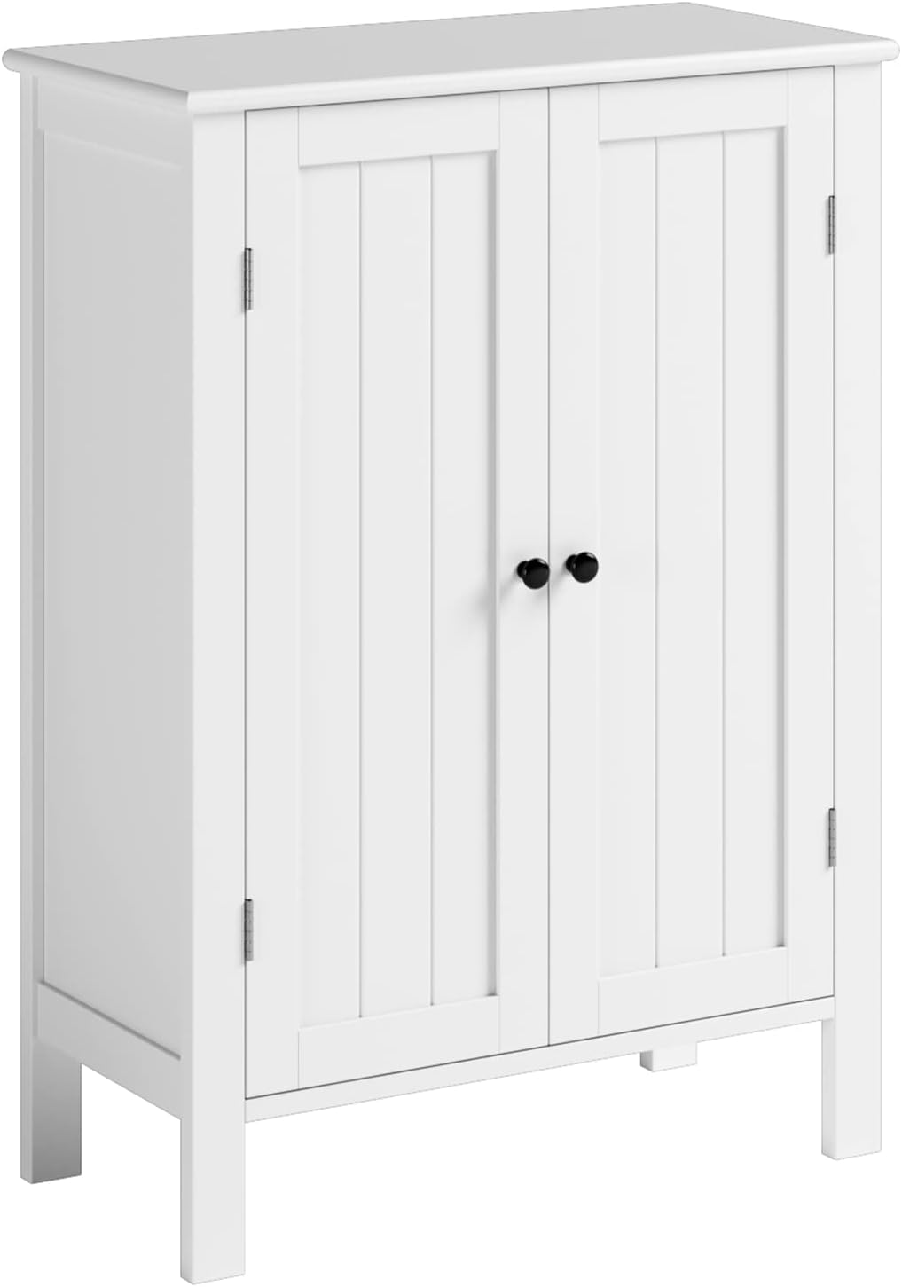 White 2 Door Bathroom Floor Cabinet with Adjustable Shelves S8572