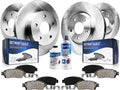 Front and Rear Disc Rotors and Brake Pads 10pc Set B344243
