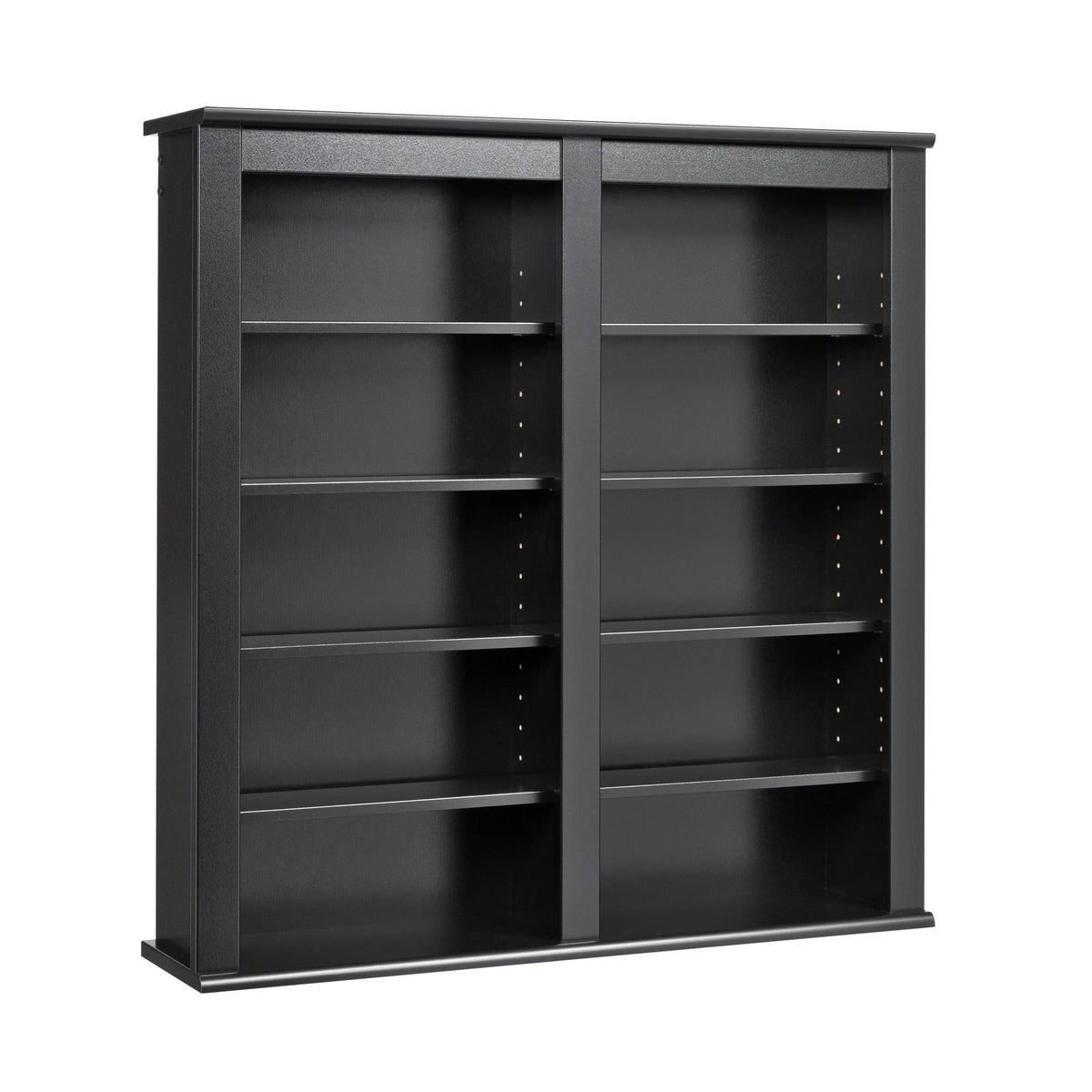 Black Double Floating Media Wall Storage Shelf K731971