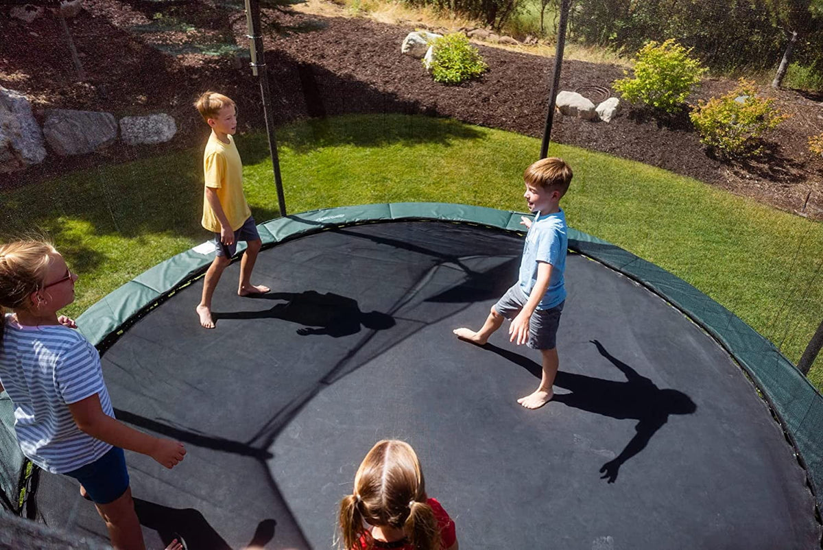 14' Round Frame Trampoline Jumping Mat with 72 Rings T8516