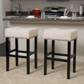 Beige Barstool Set of 2 V911