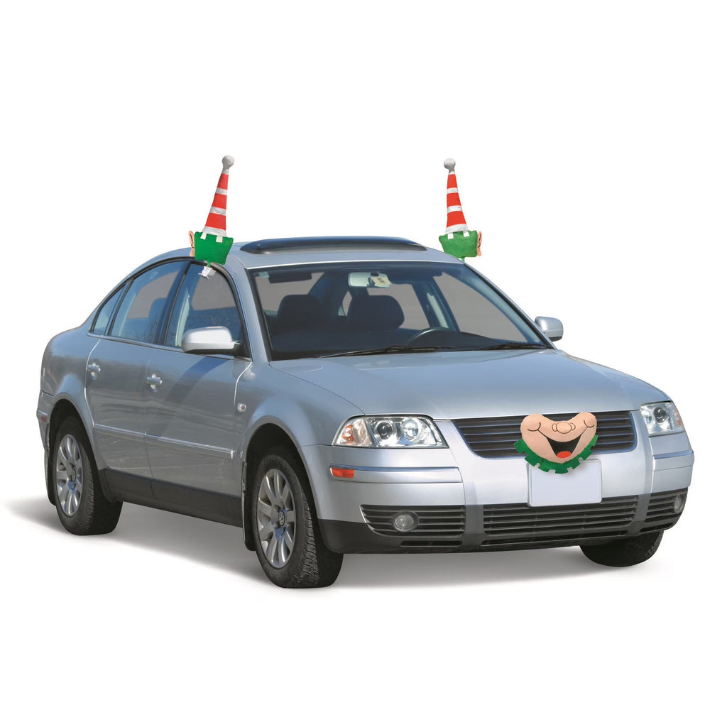 Red and Green Elf Christmas Car Decorating Kit U84009
