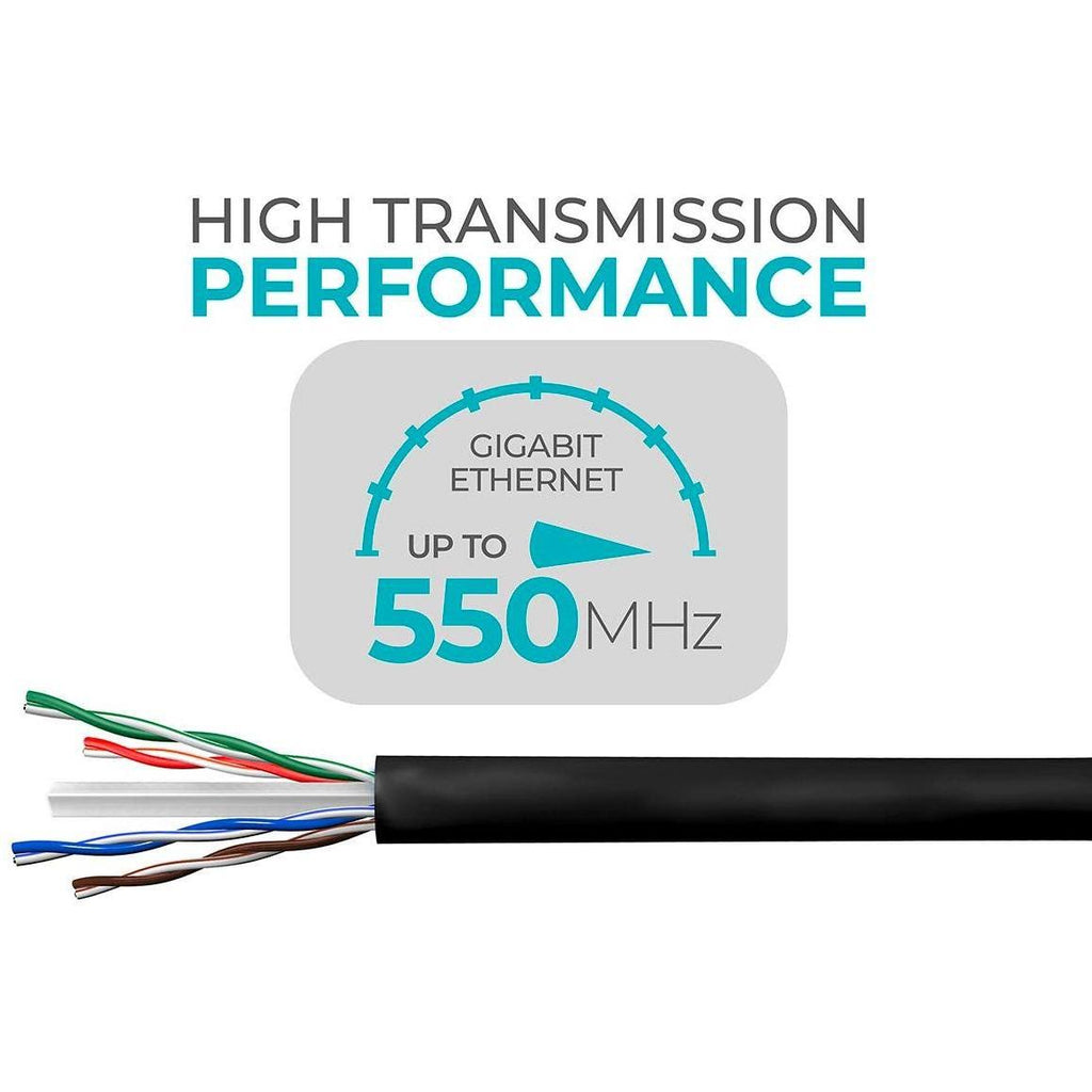 1000ft Cat6 Bulk Bare Copper Ethernet Cable Black L2275