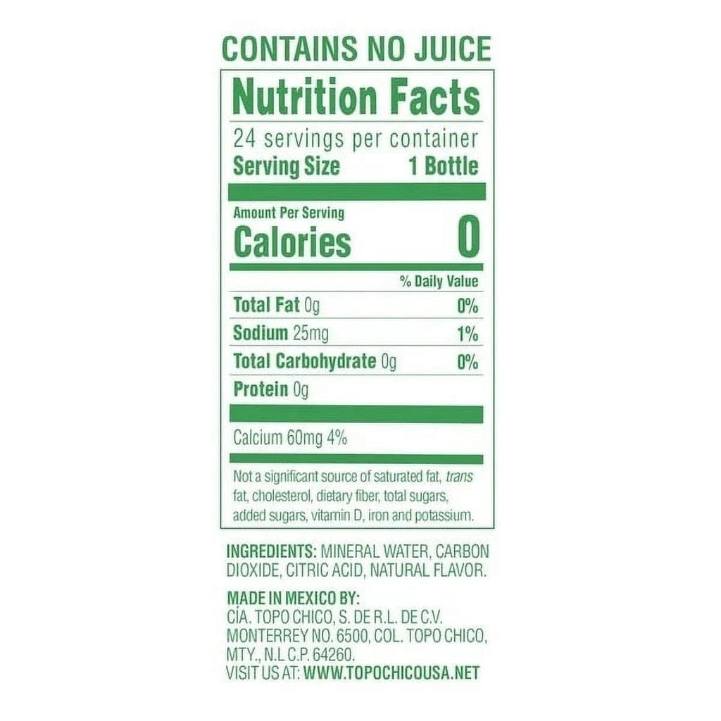 Mineral Water, Twist of Lime, 20 Fluid Ounce (Pack of 24) L22920