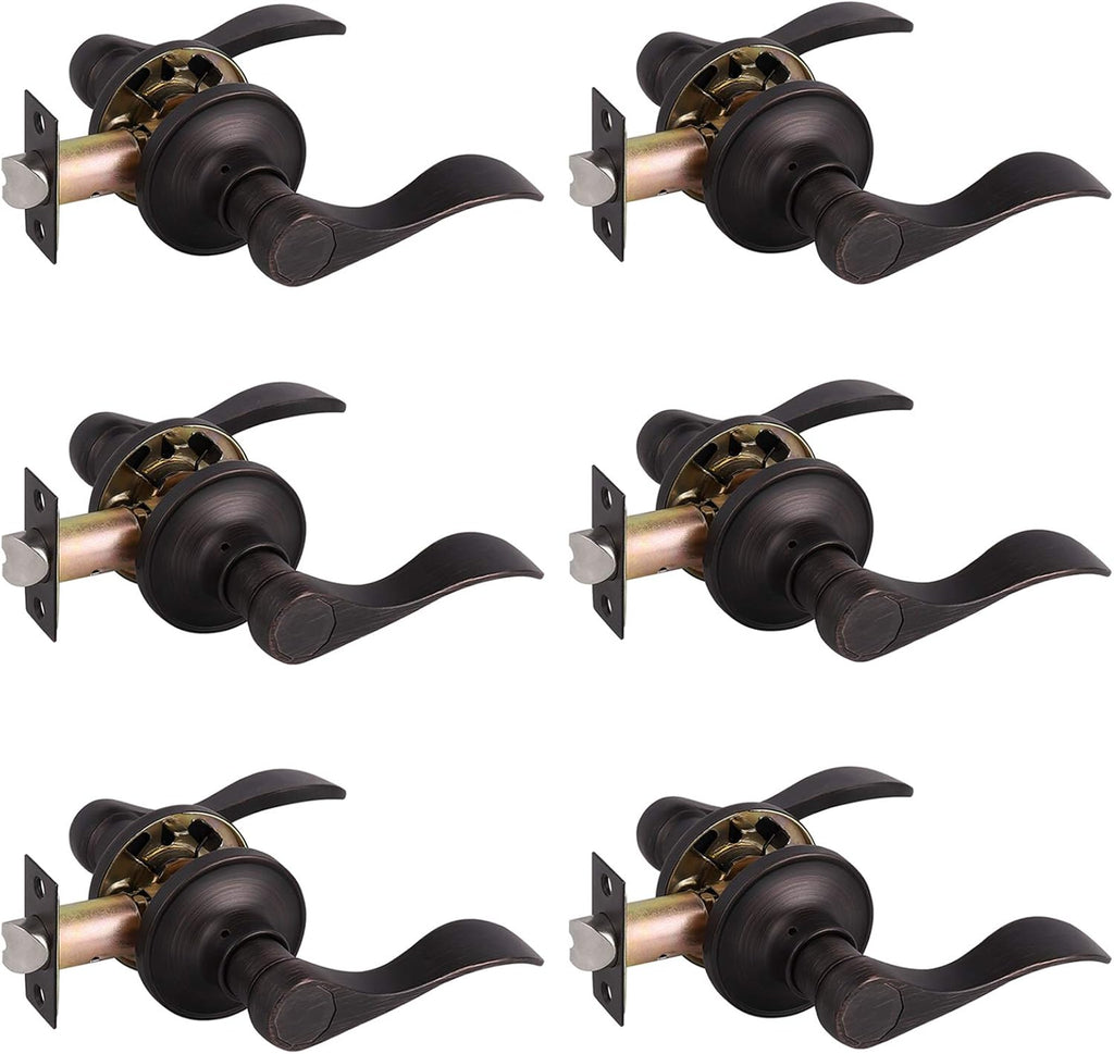 Oil Rubbed Bronze Passage Lever Lockset, Pack of 10 L5433