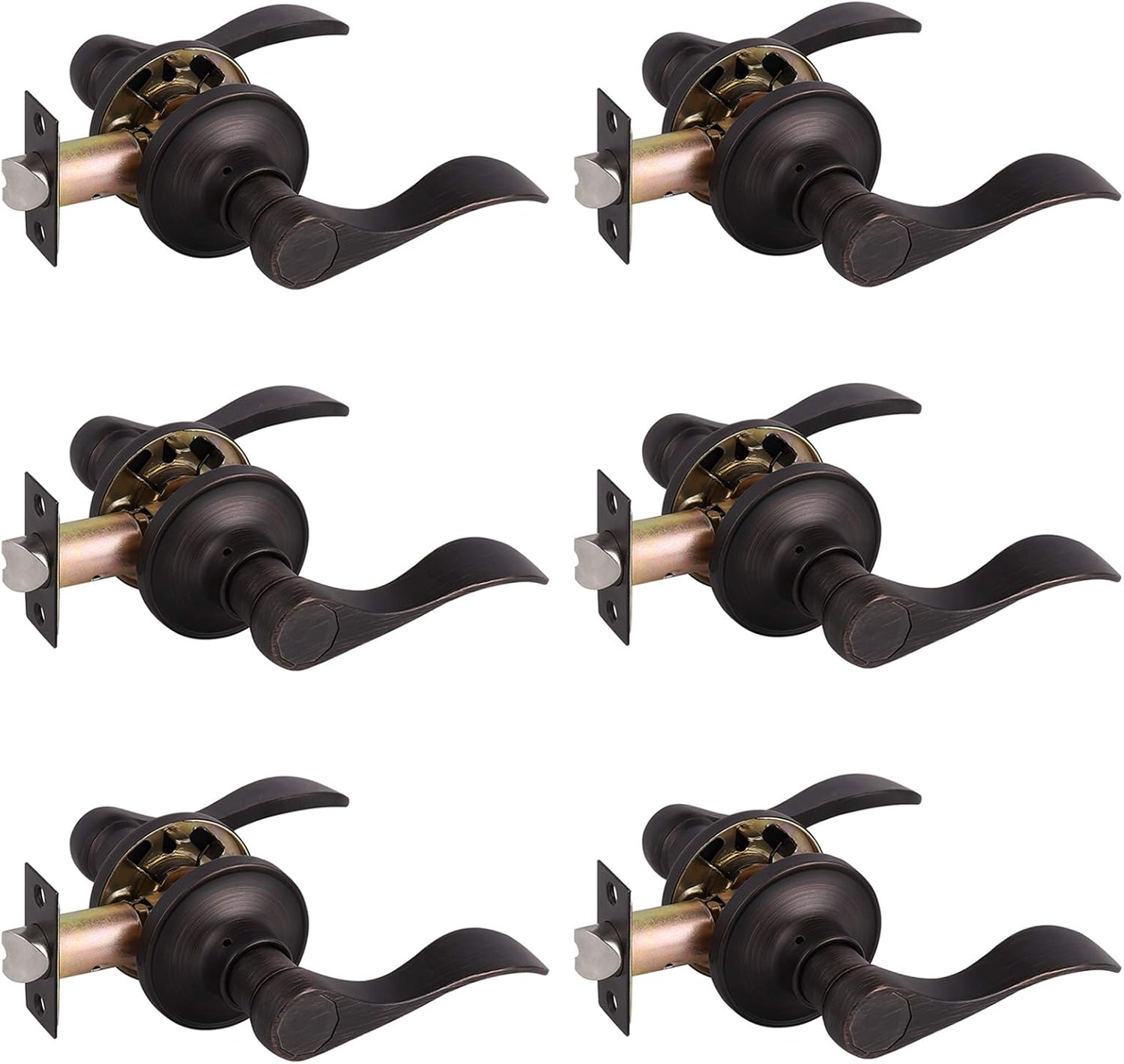 Oil Rubbed Bronze Passage Lever Lockset, Pack of 10 L5433