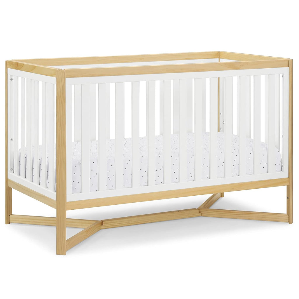 4-in-1 Convertible Crib, White/Grey Q101143