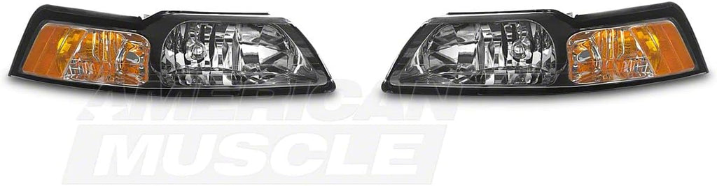Chrome Housing Clear Lens Headlights W37224