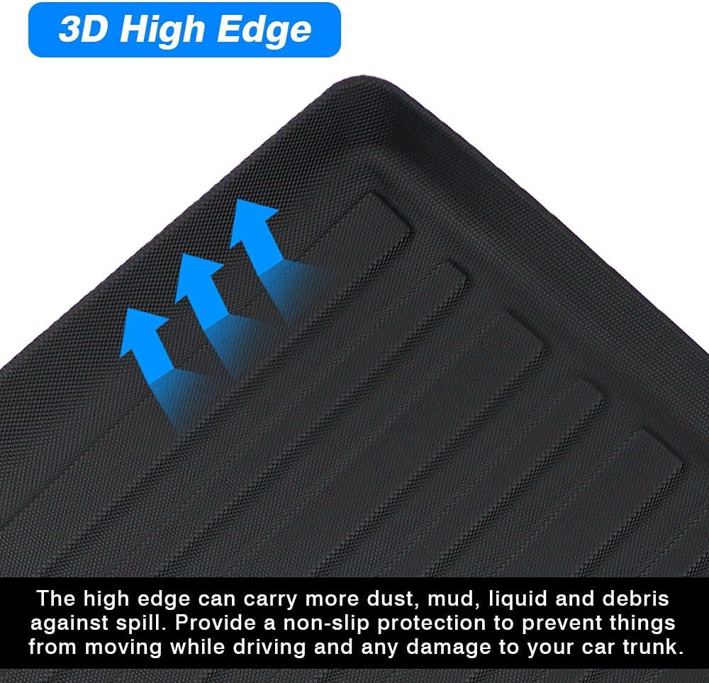Black All Weather Car Cargo Mat for Toyota 4Runner with 3rd Row Seats I4633