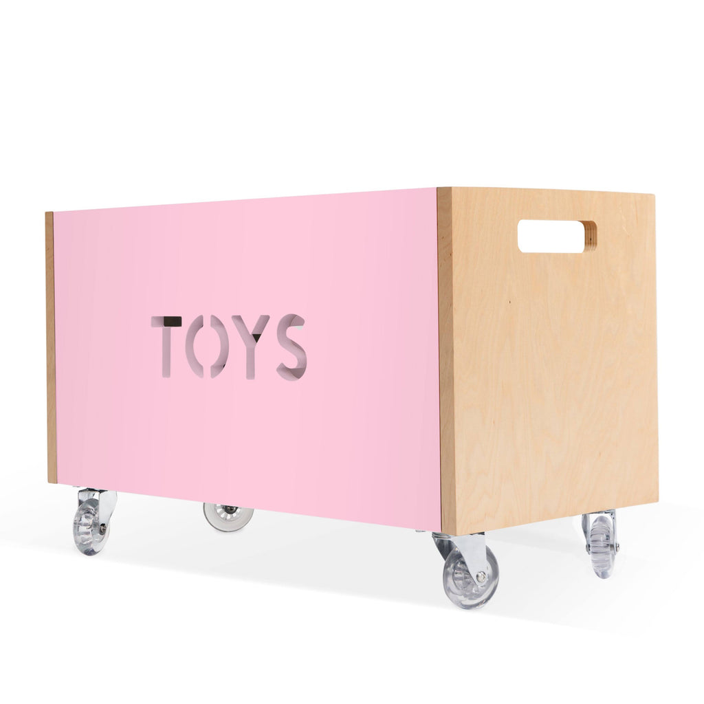 Pink Toy Box Chest on Casters Q2023