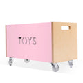 Pink Toy Box Chest on Casters Q2023